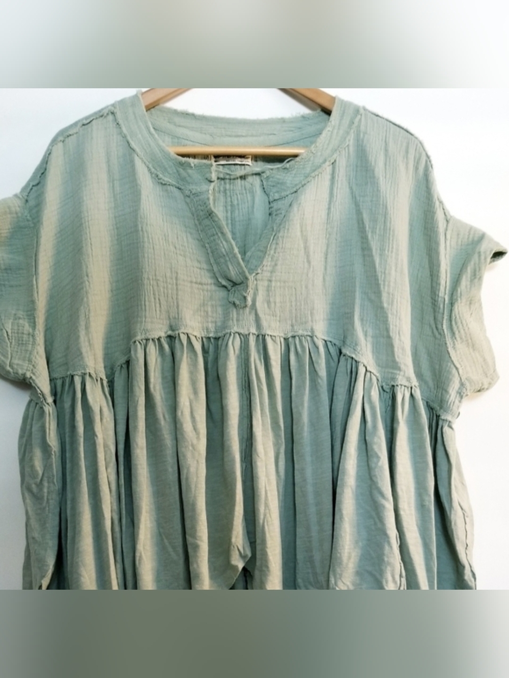 NEW We The Free Sugar Rush Baby Doll Oversized Top Lagenlook Style Boho Top NWOT - Picture 3 of 13